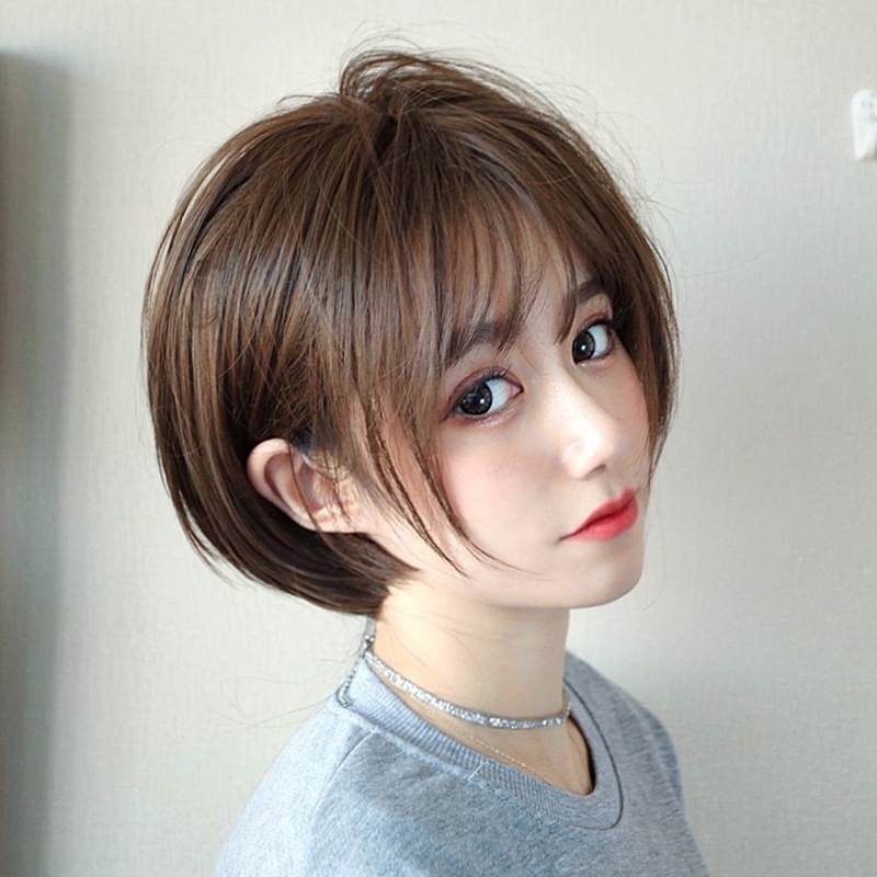 Rambut Palsu Bobhaircut Wig rambut pendek Wig wanita full kepala  Wig daily BOBO Wig Wig wanita mura