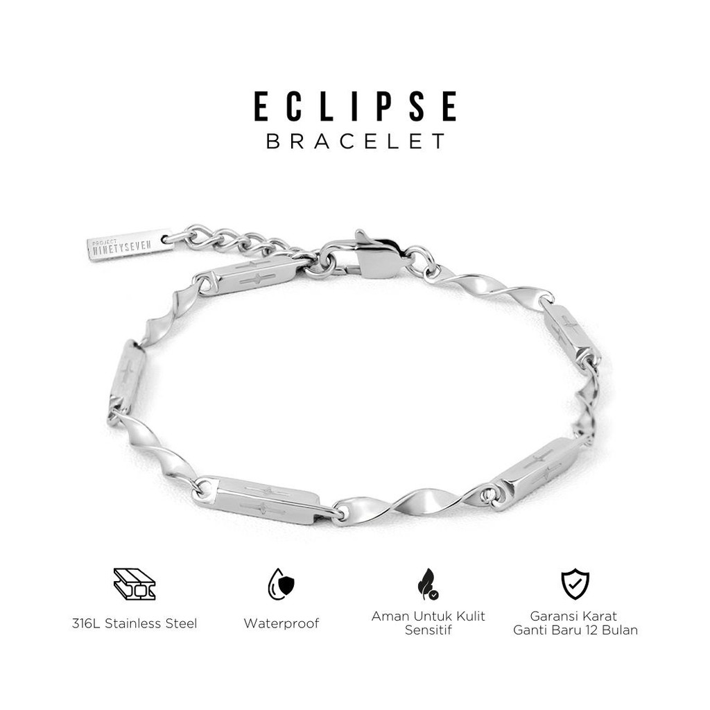 PROJECT NINETYSEVEN - ECLIPSE Bracelet - Gelang Pria Wanita Anti Karat Premium Mewah