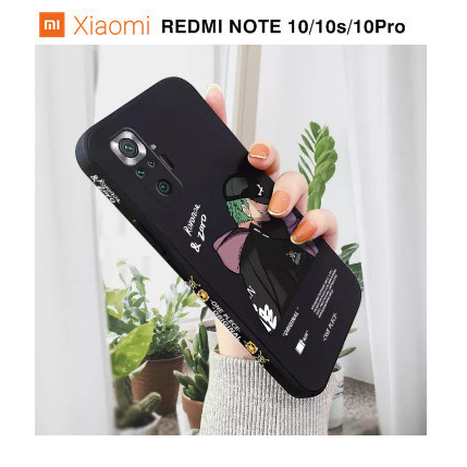 TERBATAS Case Redmi Note 10 10s 10 PRO ZORO One Piece Cartoon Softcase Gambar - NOTE 10 PRO, Hitam