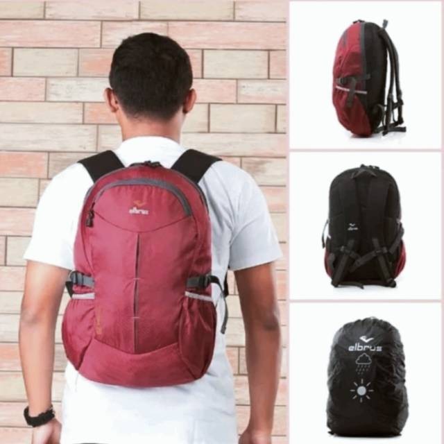 Tas Ransel Pria Sekolah || Tas Ransel Outdoor Elbrus 20 Anti Air || Backpack Nevada