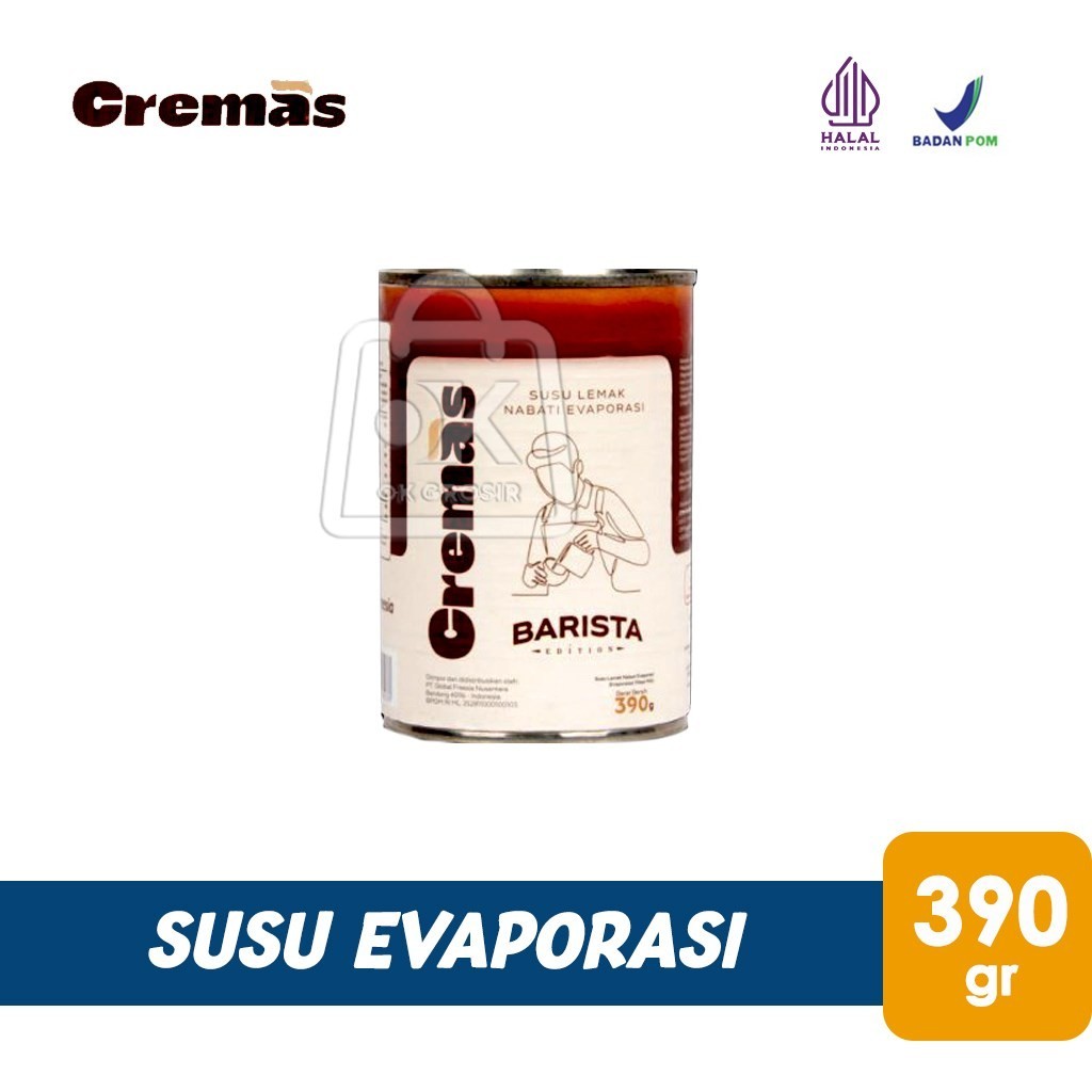 

CREMAS Susu Evaporasi Barista Edition Evaporated Milk (Kaleng 390 gr)