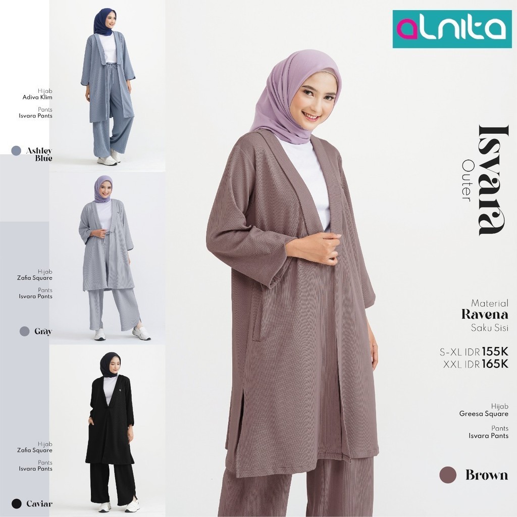 ALNITA Outer / Outer Panjang Cantik / Cardigan Panjang / Outer ISVARA