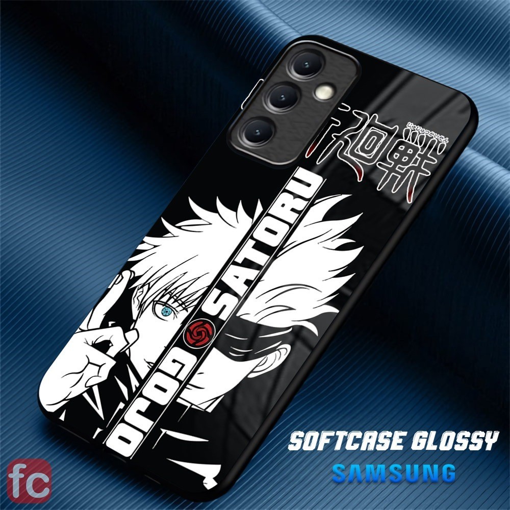 Softcase Glossy Samsung A15 A25 A35 A55  |FR60| Case Silikon Efek Kaca Pelindung Kamera Silikon Mika