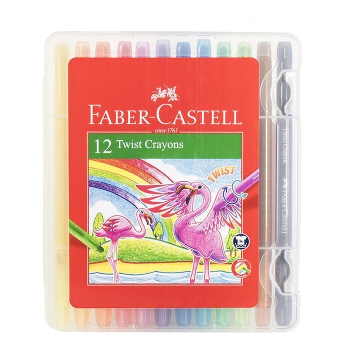 

Faber Castell Twist Crayon Krayon Putar 12 Color Warna Berkualitas