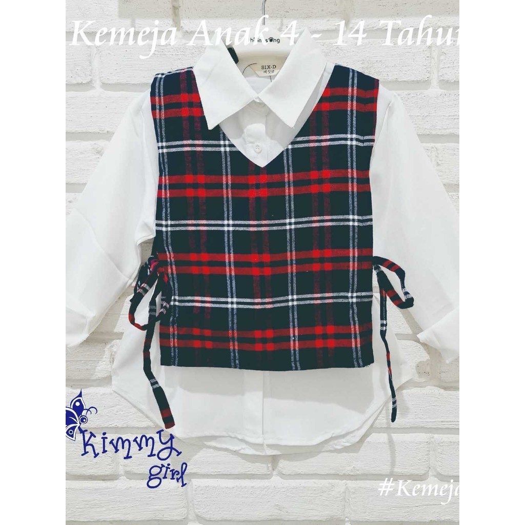KEMEJA ANAK PEREMPUAN 4 - 14 TAHUN || KEMEJA DAN ROMPI