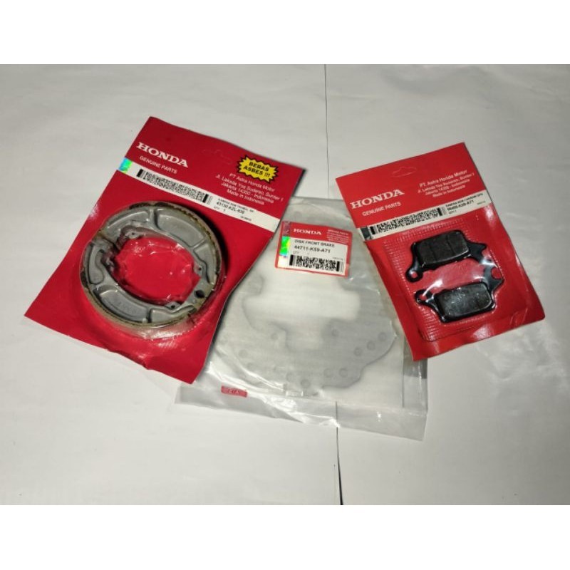 PIRINGAN CAKRAM DEPAN + KAMPAS REM CAKRAM + KAMPAS REM TROMOL VARIO 125 LED/VARIO 150 LED