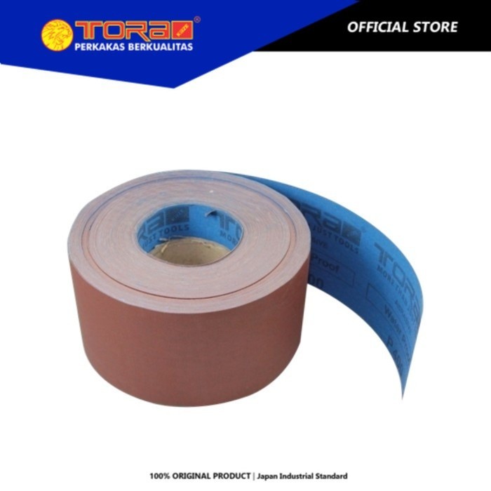 TORA Amplas Roll Bangunan 4 Inch x 50 M - Amplas Roll Kain Bangunan - Abrasive Sand Paper Roll