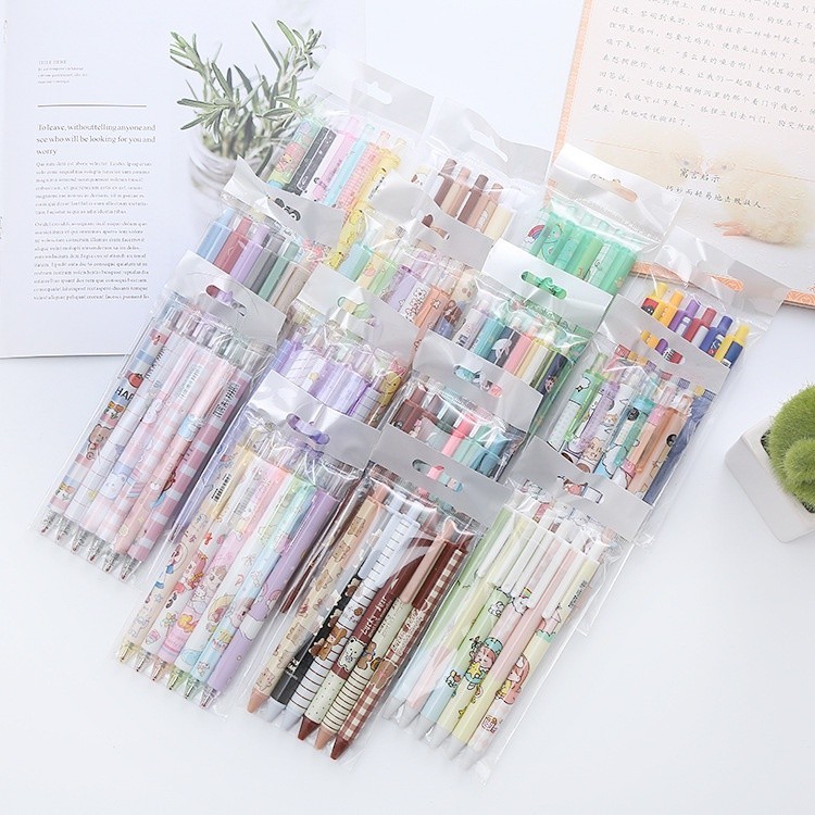 

6PCS PULPEN GEL MEKANIK 0.5MM / BALLPOINT MEKANIK PULPEN SET ISI 6 PCS