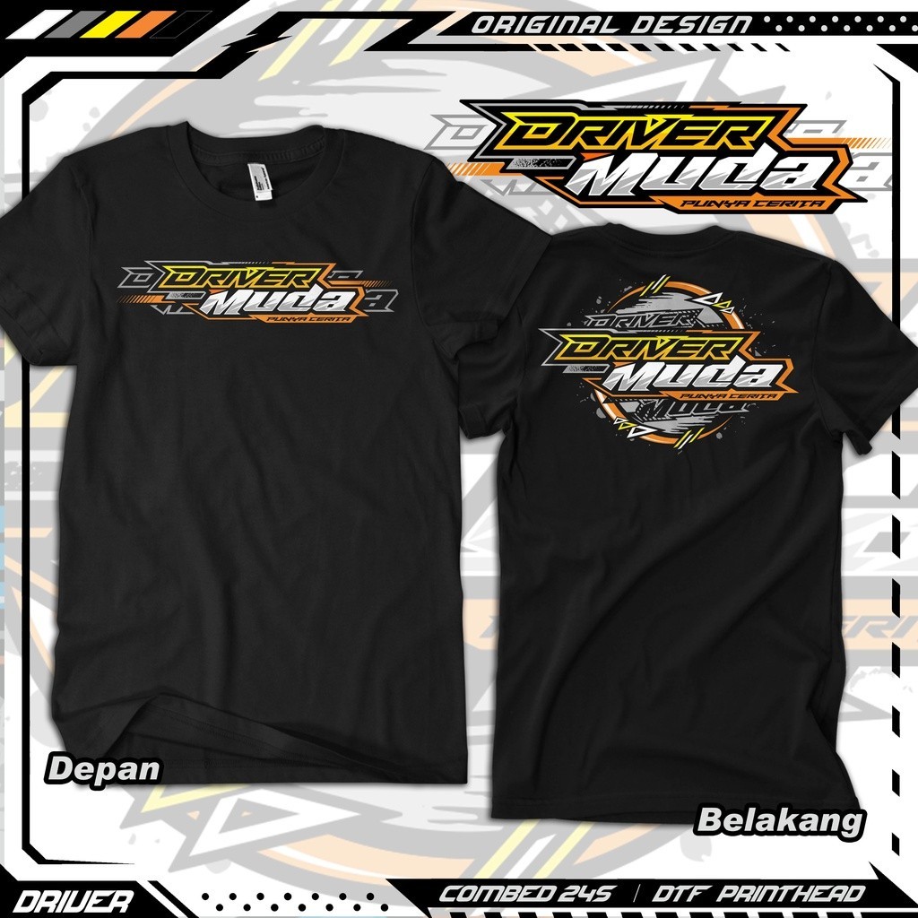 H Stars - Kaos Driver muda punya cerita Cotton Combed Premium S M L XL XXL