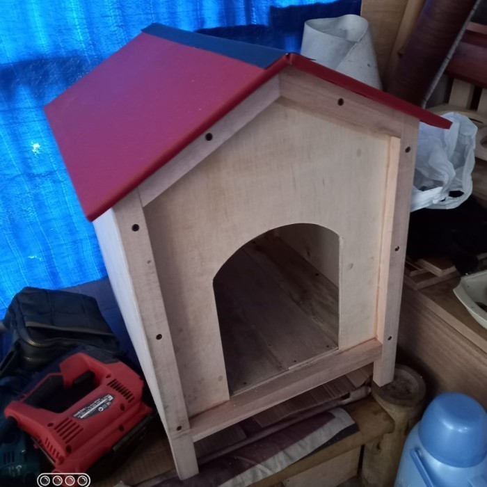 Kandang Kucing Murah pake karpet Cage Kayu Rumah Kucing outdoor