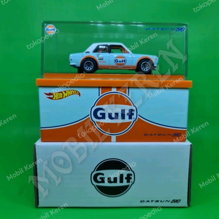 EL99 Diecast Hot Wheels 2022 RLC Datsun 510 GULF blue ban karet limited edition