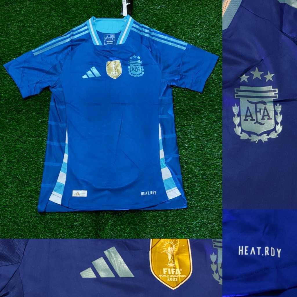 PLAYER ISSUE JERSEY ARGENTINA AWAY HEAT DRY COPPA AMERICA 2024 GRADE ORI