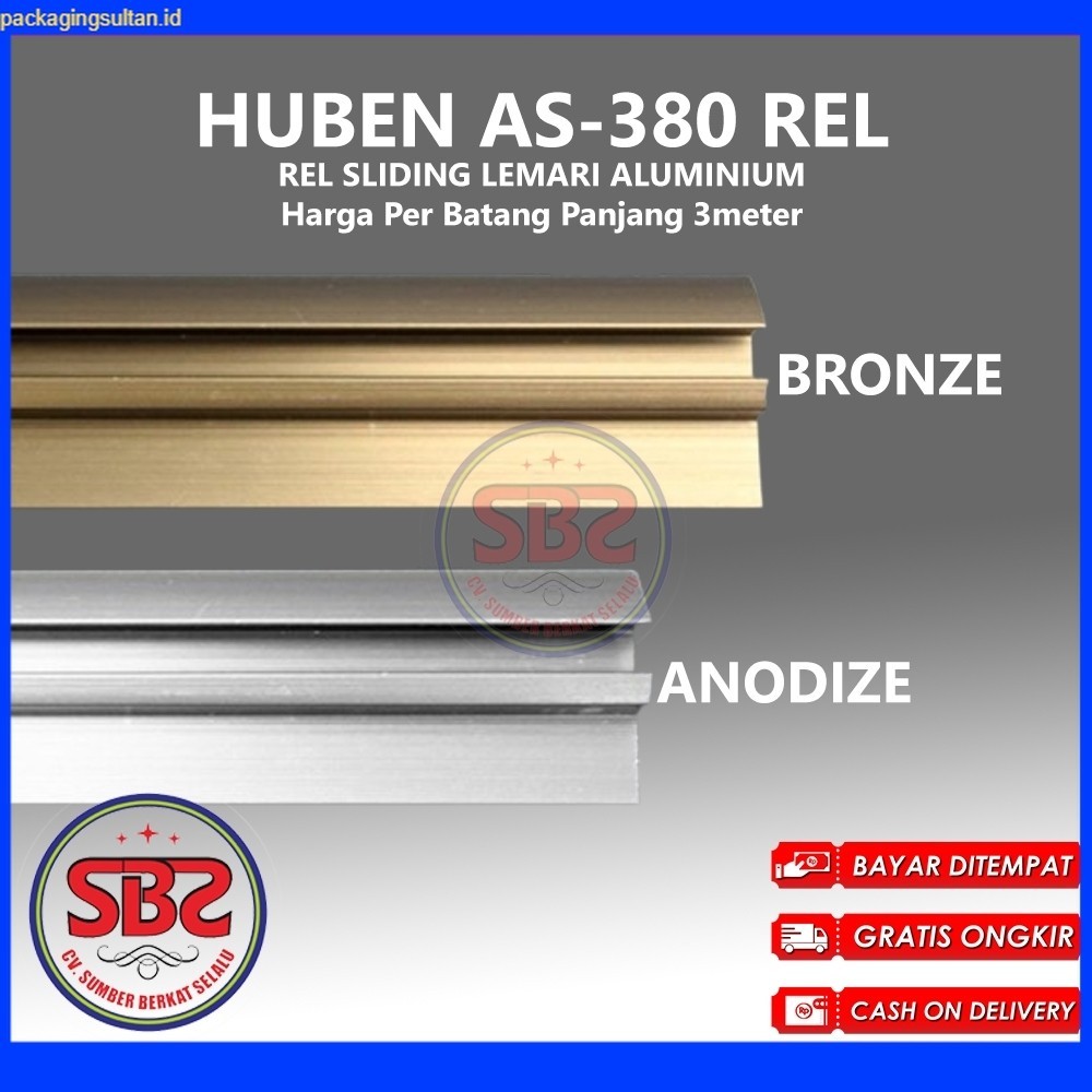 HUBEN AS-380 Rel Pintu Lemari Geser - Sliding Huben AS-380