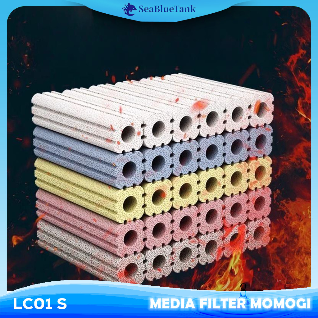 SBT RUMAH BAKTERI MOMOGI AQUARIUM ECO BIO BLOCK 98mm x 27mm MEDIA FILTER
