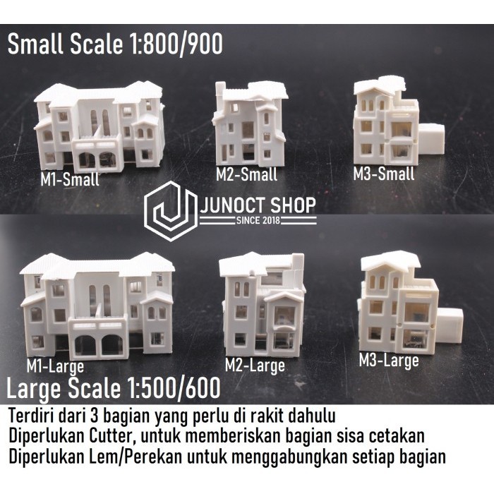 Miniatur Maket Rumah Tingkat Mewah Luxury Home Skala 1:500 1:800 Bangunan Clasik Modern Minimalis Di