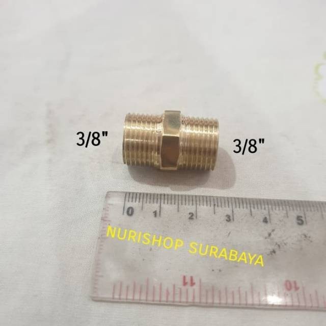 double Nepel 3/8"/ dobel nepel/ D.N/ Double Neple 3/8 "