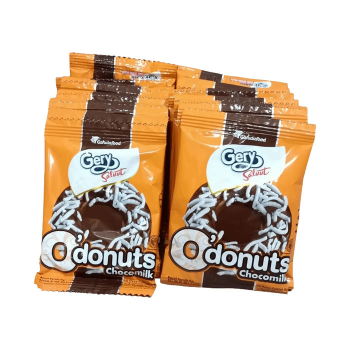 

Gery Saluut Biskuit O'Donuts Chocomilk 8g Isi 12pcs Cemilan Murah dan Enak