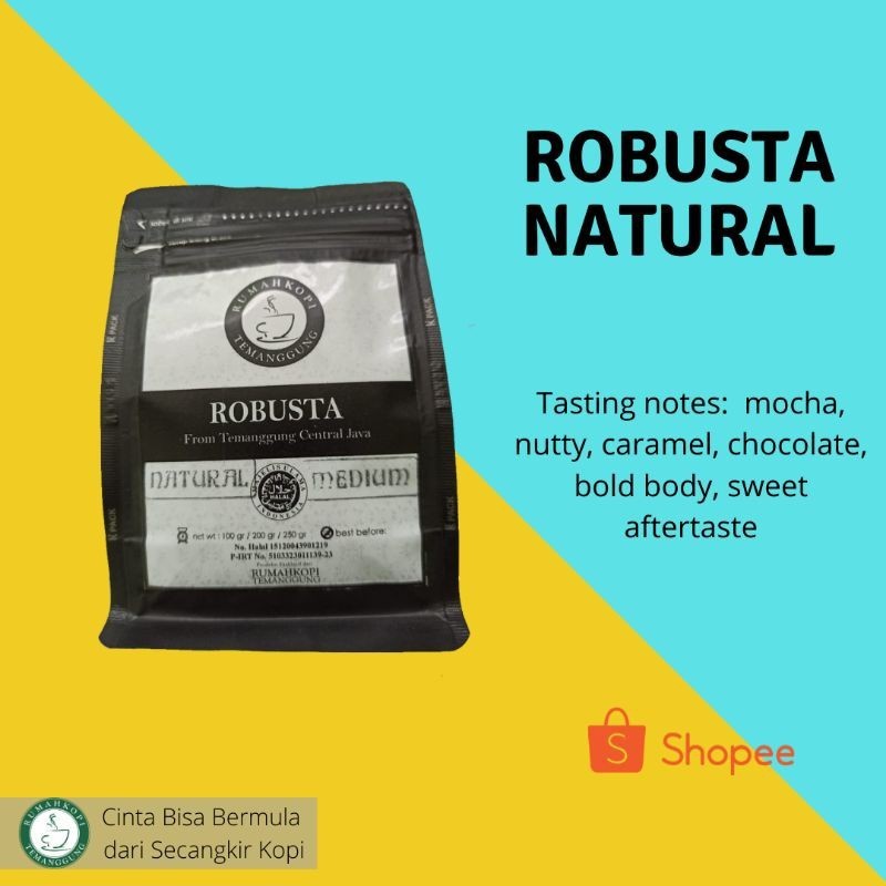 

Kopi Fine Robusta Temanggung Roasted Bean 1kg