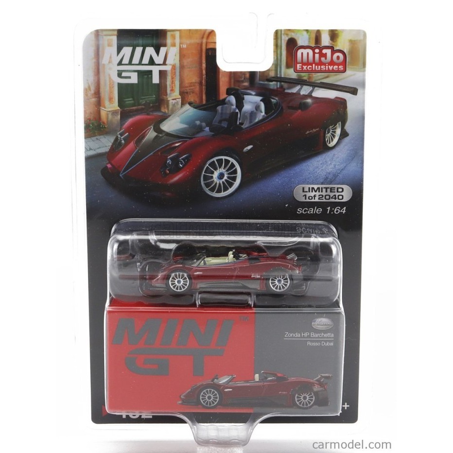 Mini GT 1 64 Pagani Zonda HP Barchetta Rosso Dubai Mijo MGT00432-MJ