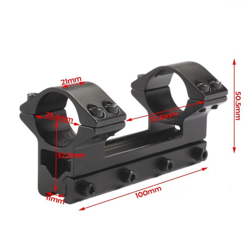 Hunting 25.4mm Double Scope Rings Higher Mount for Dovetail Ring 11mm Weaver Rail Hunting Riflescope