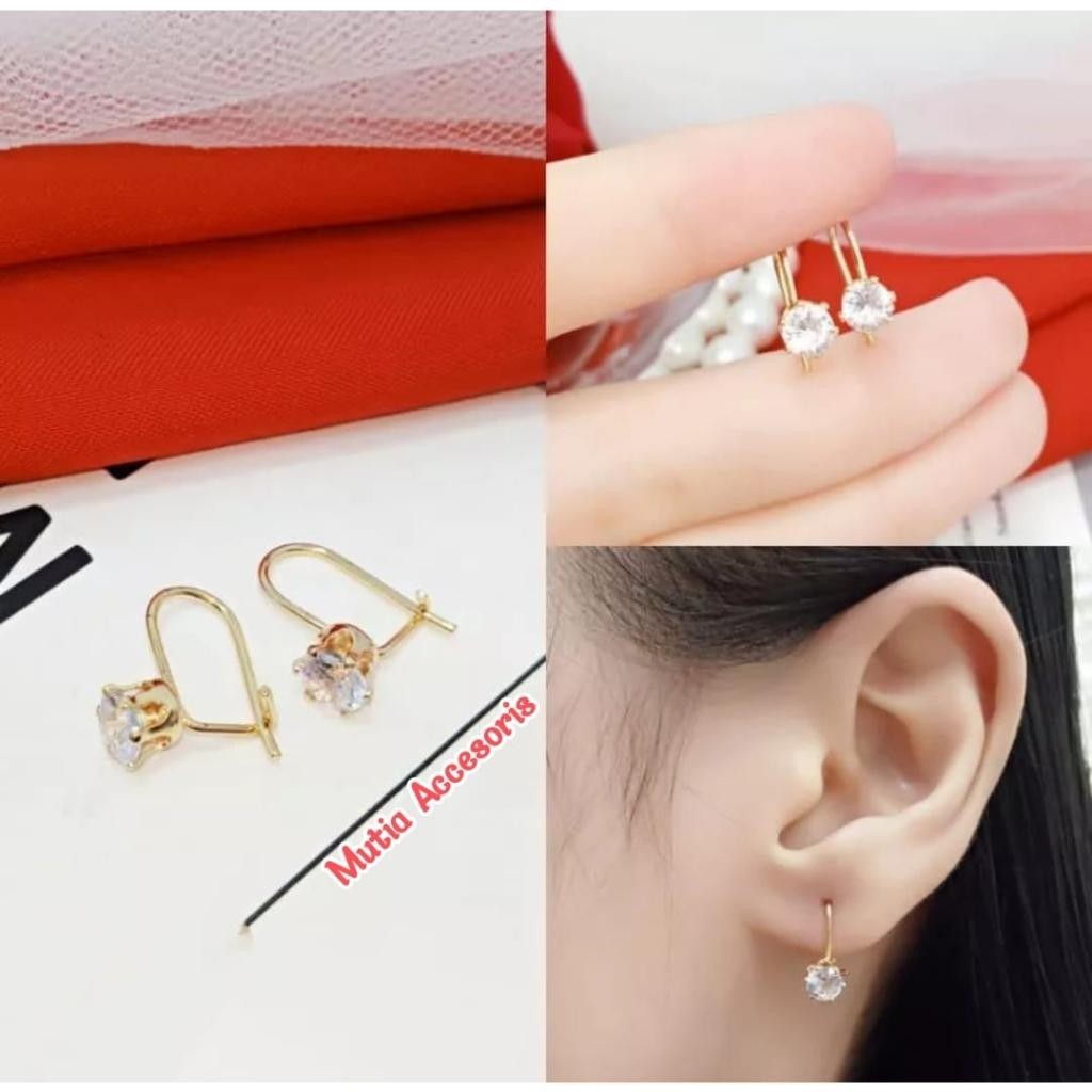 ANTING DESY TITANIUM ANTING WANITA MODEL EMAS ANTI LUNTUR COD