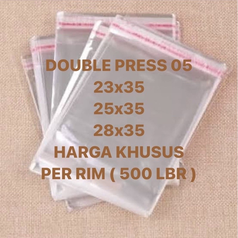 BJ21K 500 PCS | 1 RIM PLASTIK OPP 05 23x35 25x35 28x35 BAJU ANAK KERUDUNG GARMEN