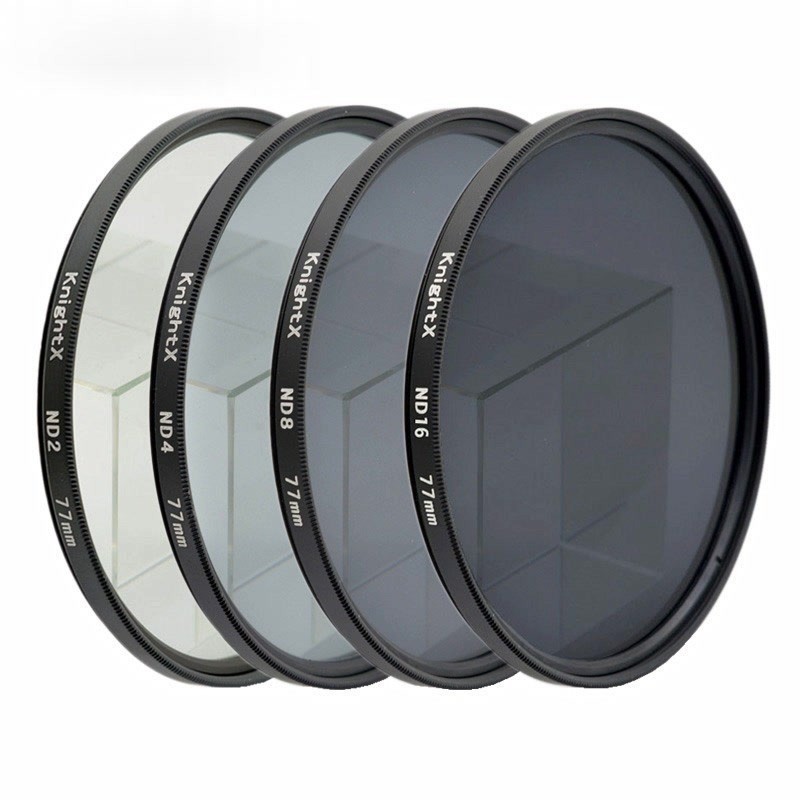 4 in 1 ND2 ND4 ND8 ND16 Filter 49 52 55 58 67 72 77mm Neutral Photography Density Grad for Camera Le