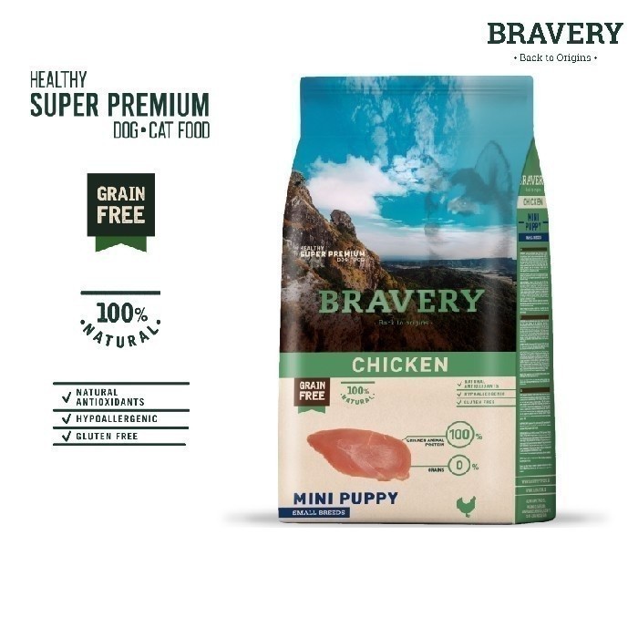 Bravery Dog Food Mini Puppy Chicken REPACK 1kg - Dog Food