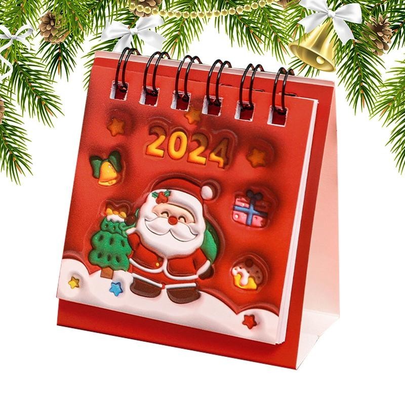 

Standing Desk Calendar 2024 Christmas Daily Organizer Easy To Read Portable Cute Mini Desk Calendar 2023-2024 For Individuals