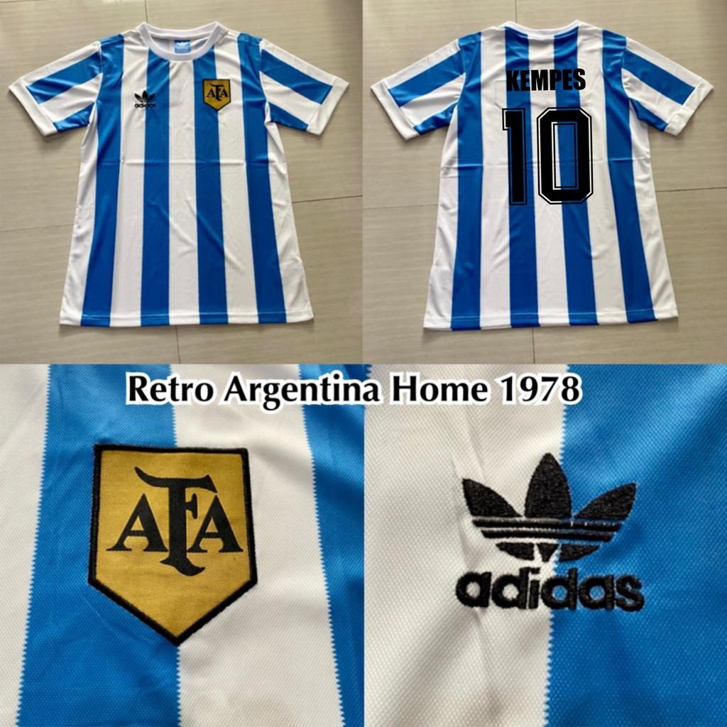 RETRO ARGENTINA HOME 1978 JERSEY RETRO VINTAGE ARGENTINA