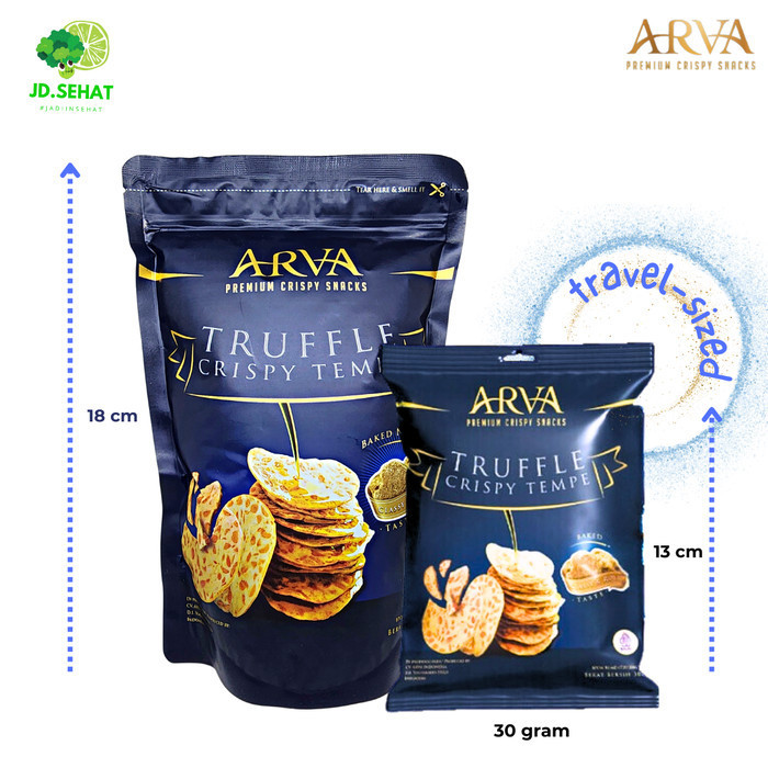

Keripik Tempe Premium ARVA Truffle Non GMO no MSG Baked Istimewa