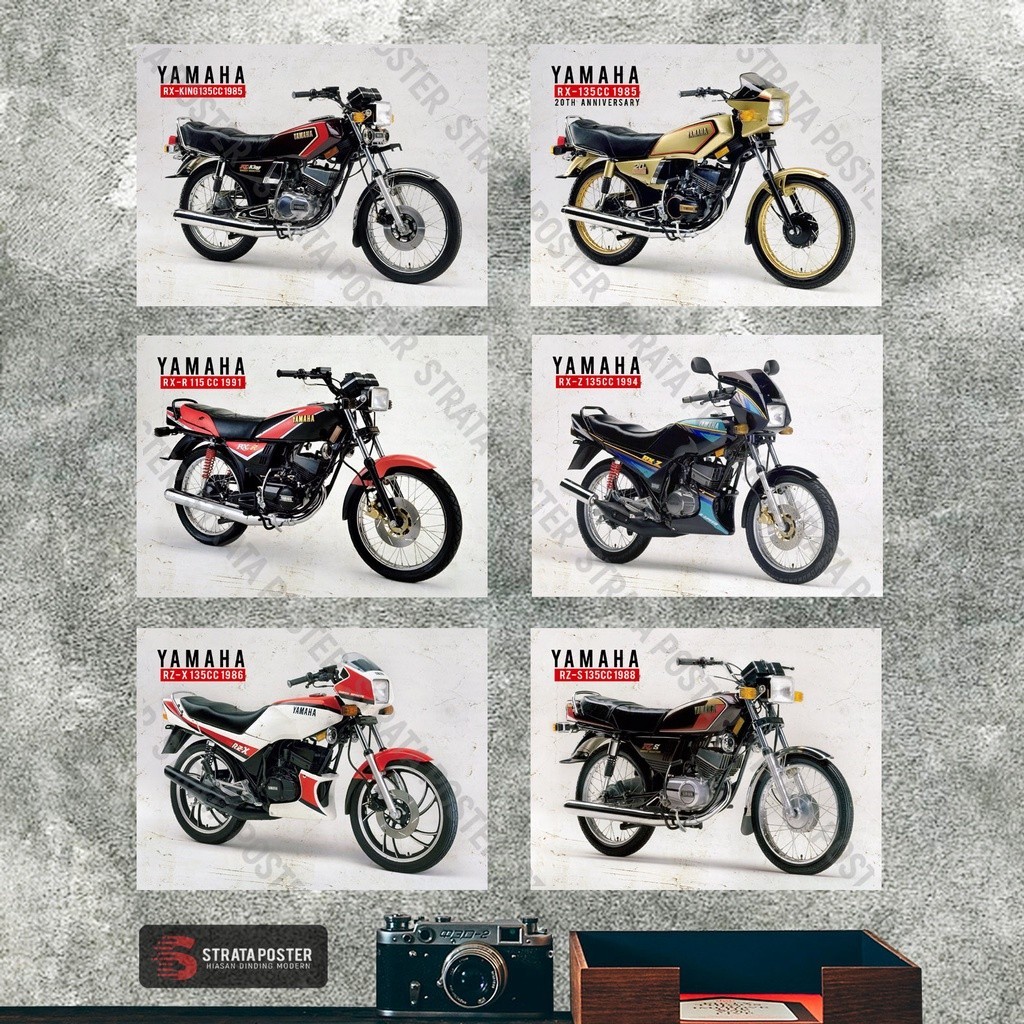 Rx king Hiasan dinding motor Poster otomotif Dekorasi ruangan Wall decor