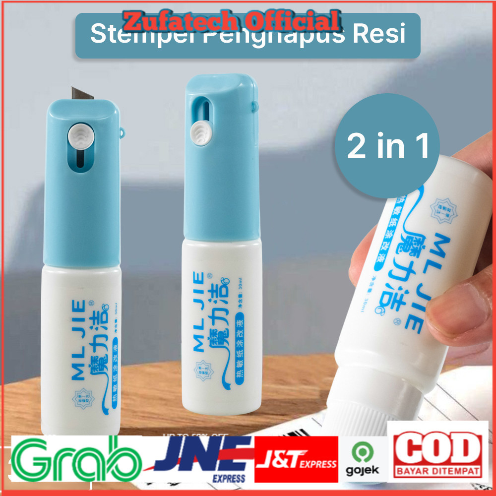 

ML JIE Stempel Penghapus Resi 2 in 1 Cutter Pembuka Paket - 7RHK47BL