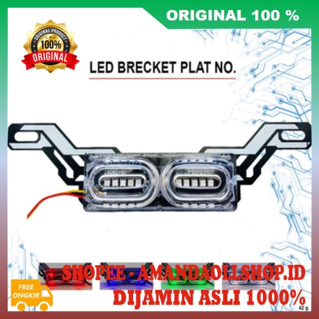 Lampu LED Plat Nomor Lampu Variasi LED Breket Plat Nomer Lampu Plat Nomor Motor 100% ASLI