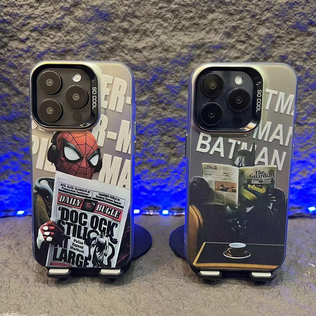 Casing Tekstur cermin Spider-Man Batman case hp applicable to Realme5/5i/6i/C3 7 8 9i 11 5G C2/A1K C