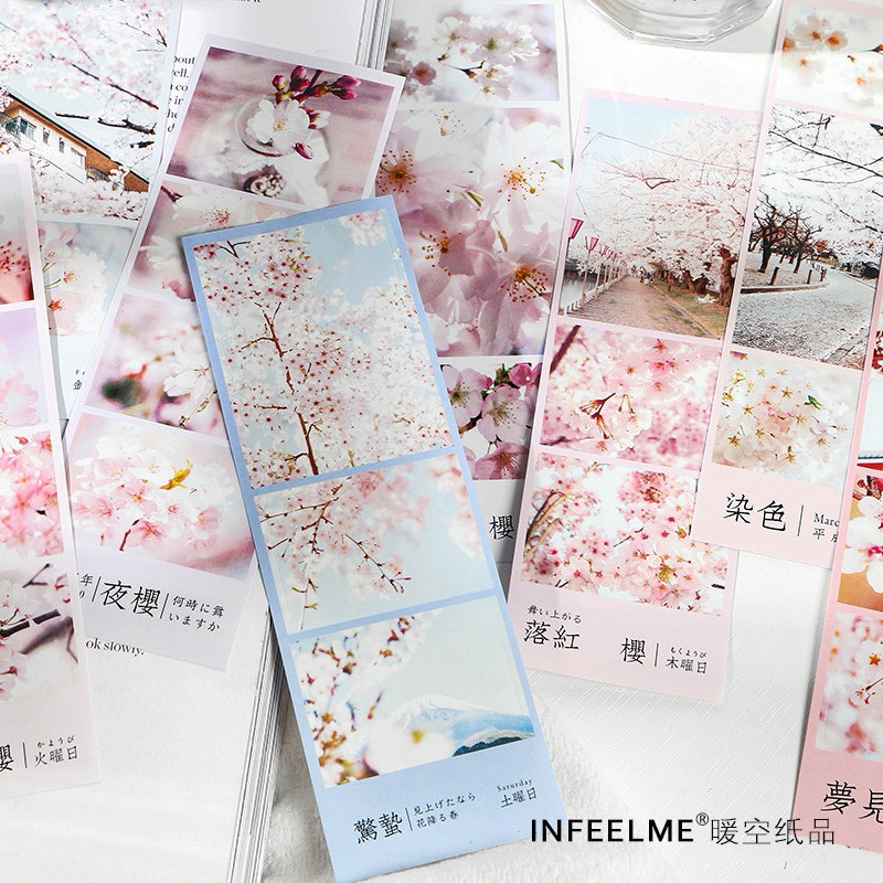 

Journamm.id Stiker berperekat panjang Infeel.me Stiker dekorasi buku panduan kreatif seri Cao Fei Ying Chang 4 jenis