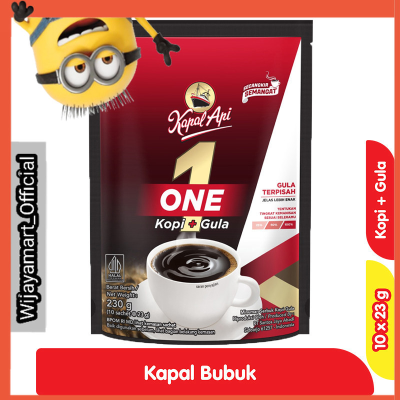 

Kapal Api One Kopi + Gula Bubuk 10 x 23 g