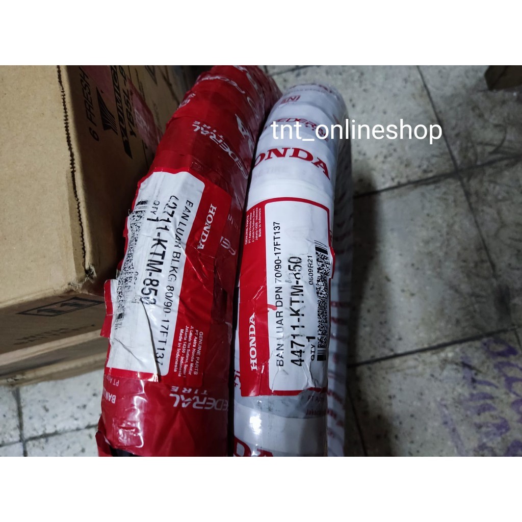 BAN LUAR KTM 70/90 80/90-17 REVO/SUPRA/SUPRA125 FEDERAL ORIGINAL AHM
