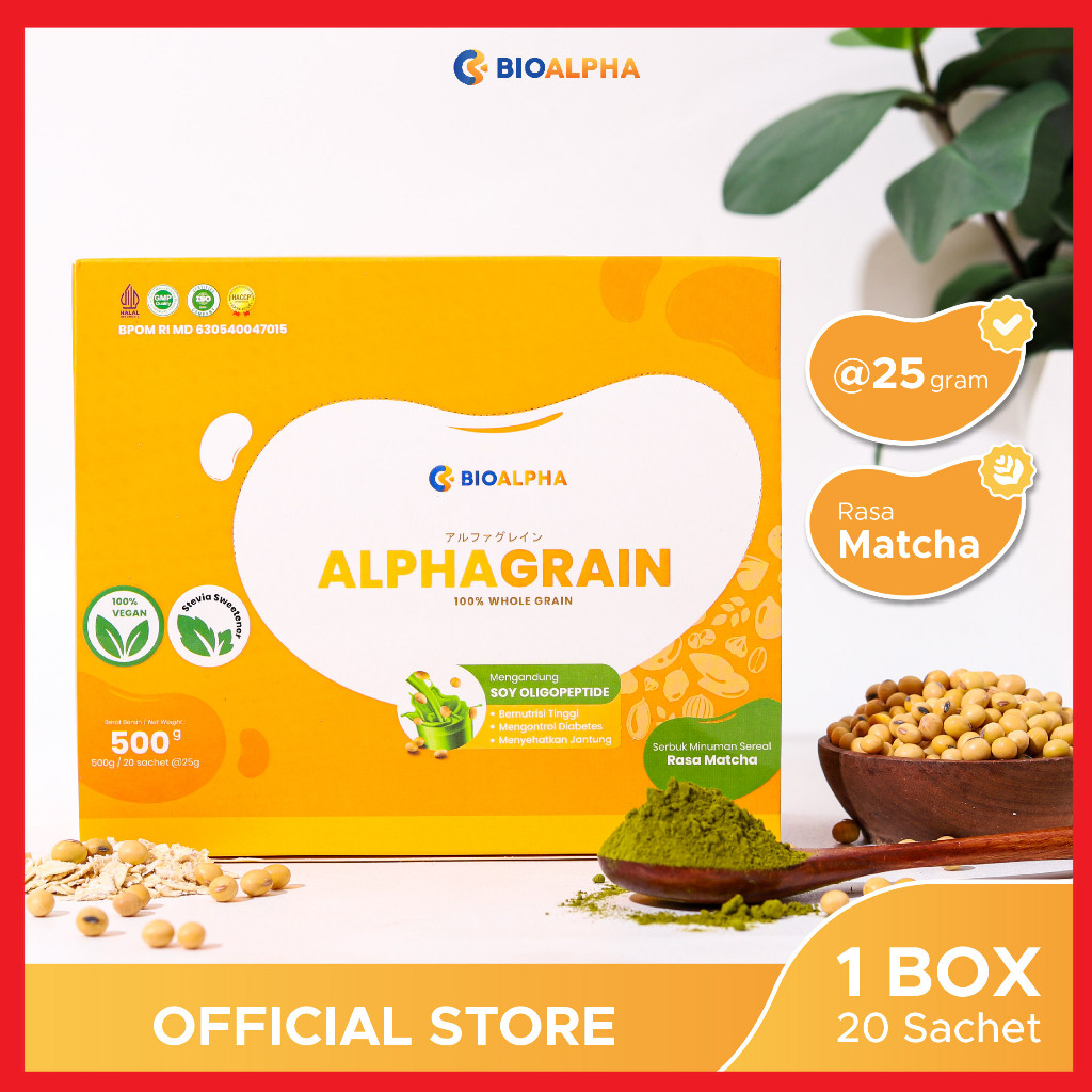 

Alphagrain isi 20 Sachet: Minuman pengganti makan & camilan untuk diabetasi Rasa Matcha kartika2411 Jakarta