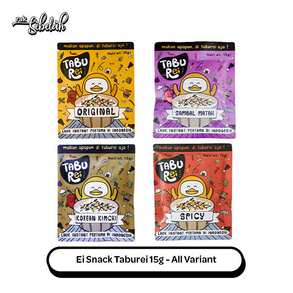 TaburEi Lauk Instan Ei Salted Egg 15g - Ready to Eat | Makanan Siap Saji | Original | Spicy | Sambal