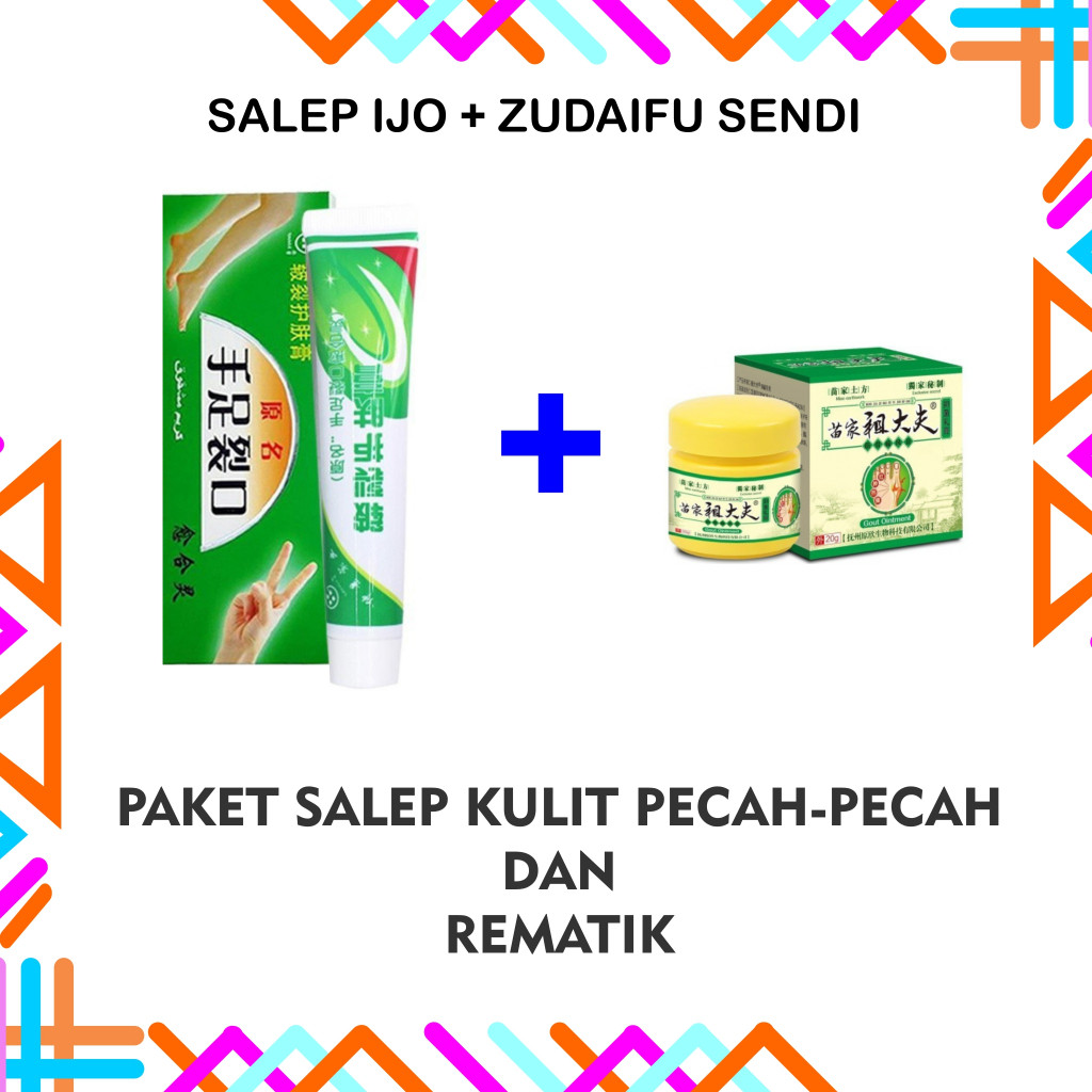 MURAH Tiange Salep Kapalan Ijo + Salep Cream Oles Zudaifu Ampuh Obat Nyeri Sendi Jari Kaki Tangan Ba