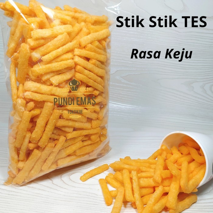 

STIK KEJU TES 500 GRAM / STICK KEJU / SNACK CHIKI RASA KEJU DAN BALADO - Stik Keju