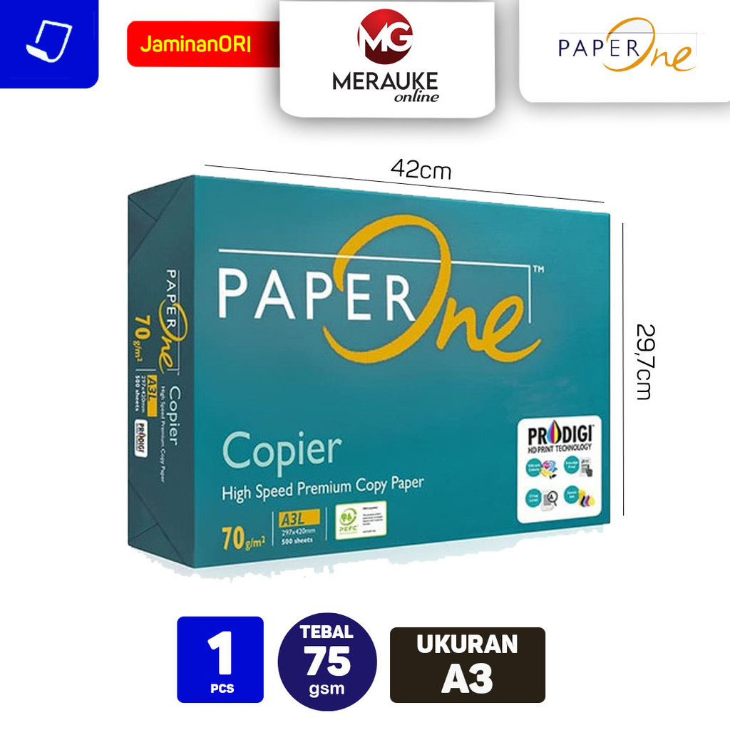 

Kertas HVS Paper One A3 75 GSM