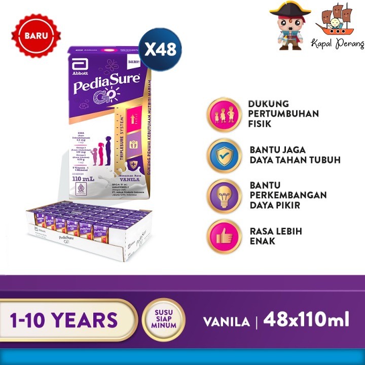 

Pediasure Go Vanila Susu UHT 48 x 110mL