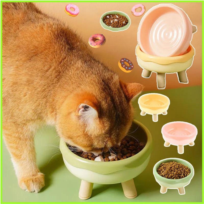 Pet Bowl Pet Feeder Minum Makan Anjing Kucing Tempat Makan Kucing Tinggi Tempat Makan Kucing Anti Se