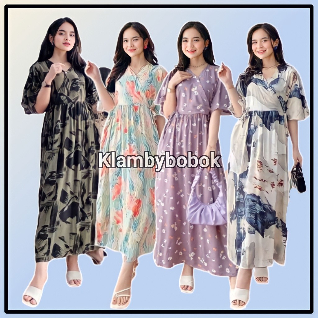 BAJU DASTER DRESS KIMONO PIYAMA KAREEN SERUT DADA TIDUR REMAJA WANITA TALI SAMPING KANAN KIRI BUSUI 