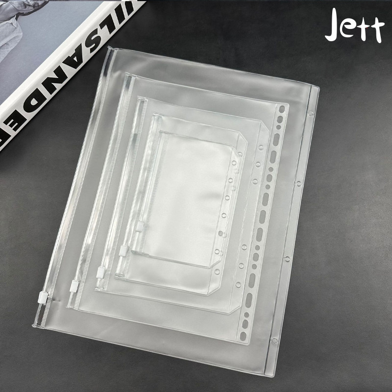 

Zipper Binder Ziplock A6/A7/A5/B5 6-hole PVC Transparent Hand Book/Ziplock Storage Bag Zipper bag Accessories-Jett