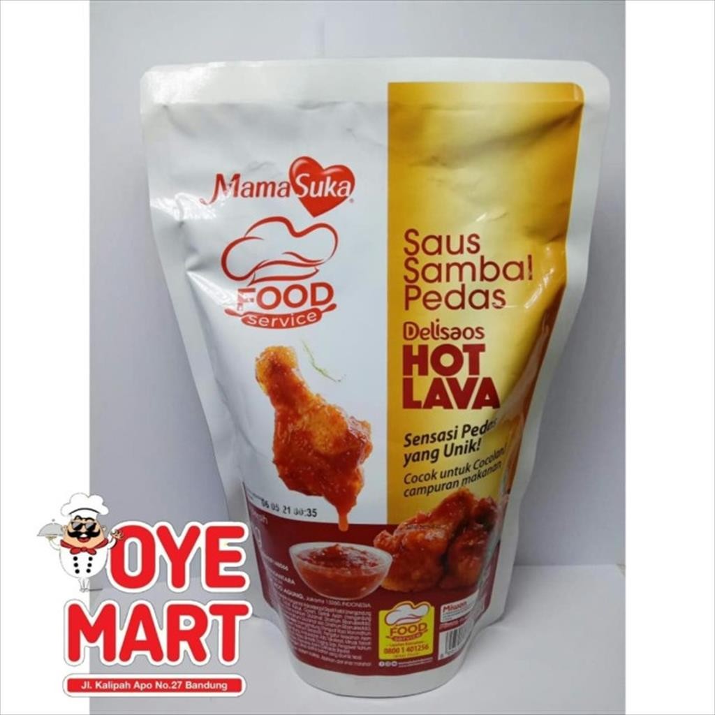 

DELISAOS SAUS SAMBAL HOT LAVA MAMASUKA 1KG /SAUS SAMBAL PEDAS