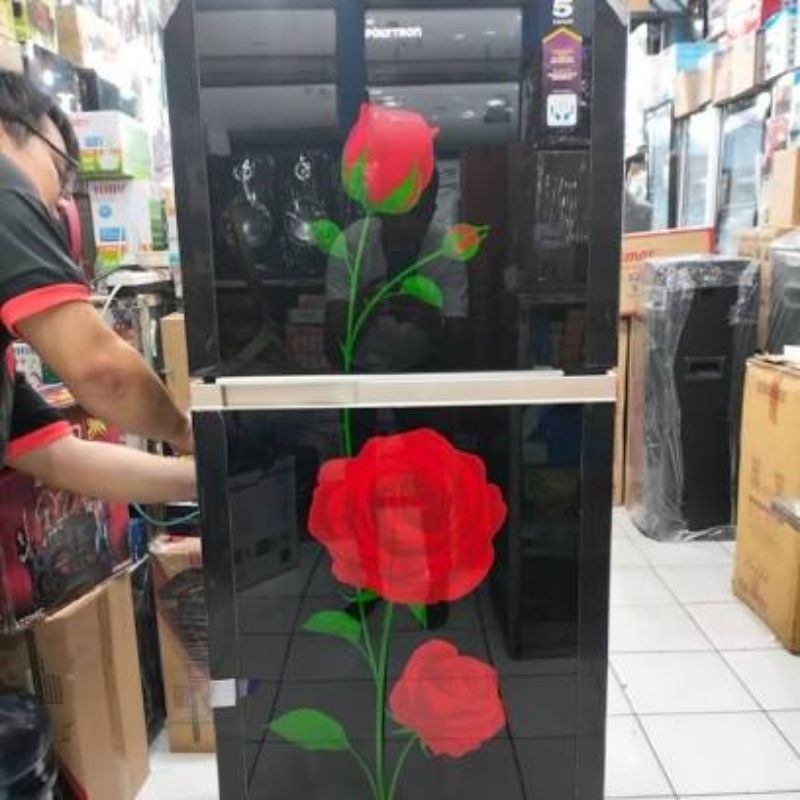Kulkas lemari es  POLYTRON 2 Pintu No Frost PRM21CRX bergaransi resmi original