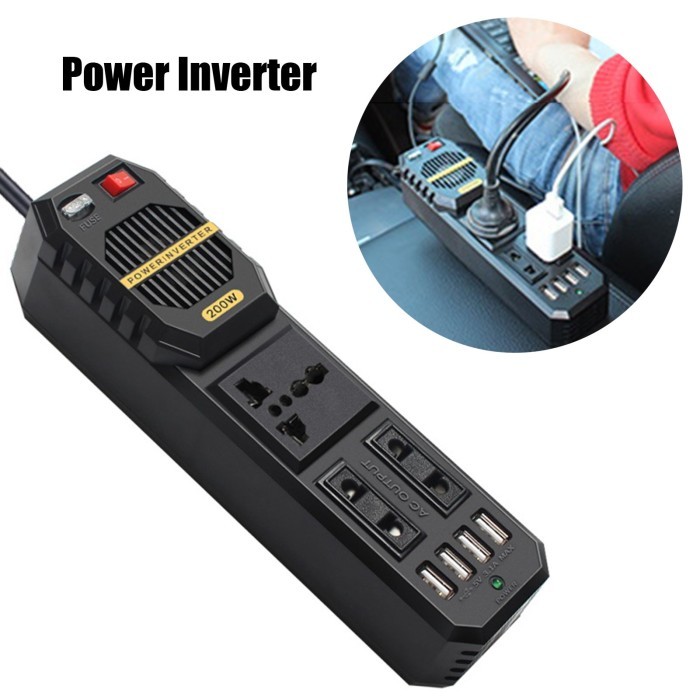 

Converter Listrik Mobil Car Power Inverter DC 12 to AC 220V 200W BYGD